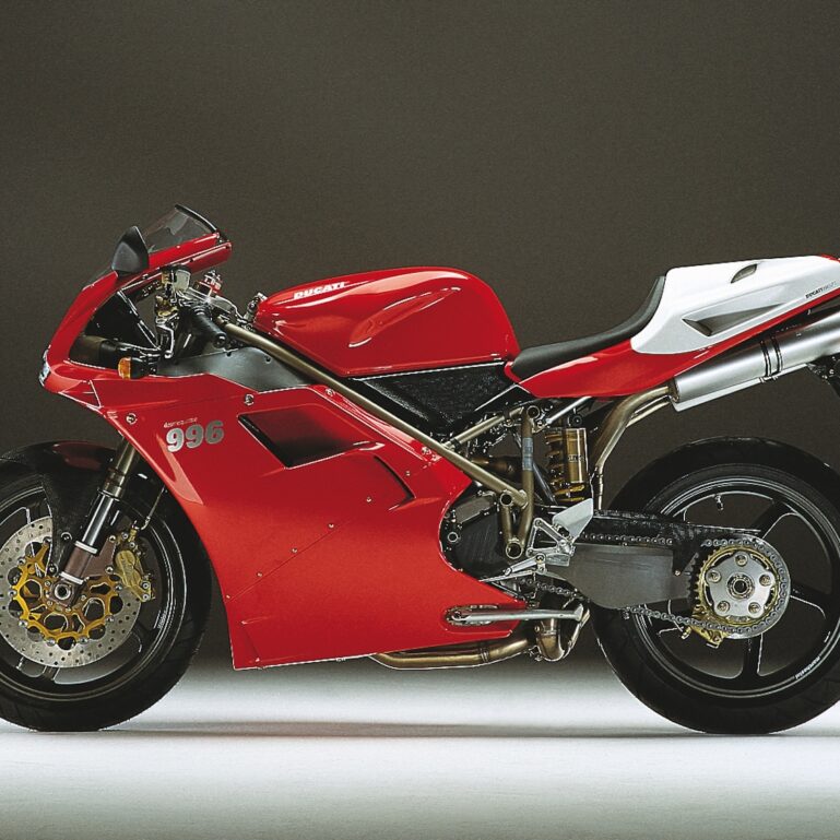 Pierre Terblanche red bike design for Ducati 996, 1991-1994