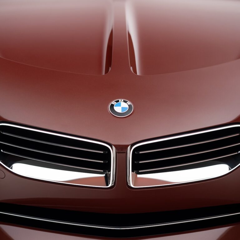 studio shoot of the front part of the BMW Concept Speedtop car presented at the Concorso d’Eleganza Villa d’Este 2025