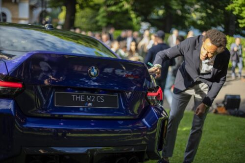Presentation of the new BMW M2 CS at theConcorso d'Eleganza Villa d'Este , BMW and designer Oliver Heilmer