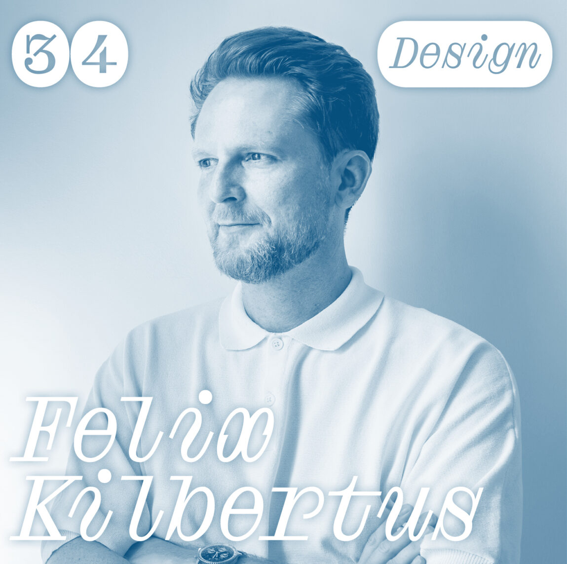 Episoden Cover des Podcasts Chapter Talks Design mit Bild von Felix Kilbertus (CCO Pininfarina)