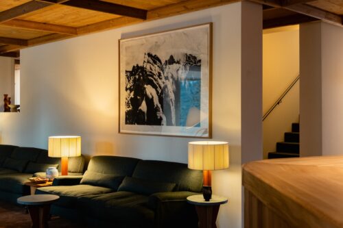 The Monument Project by artist Douglas Mondry in the lobby of the Beaumier Group's Grand Hotel Belvedere in Wengen