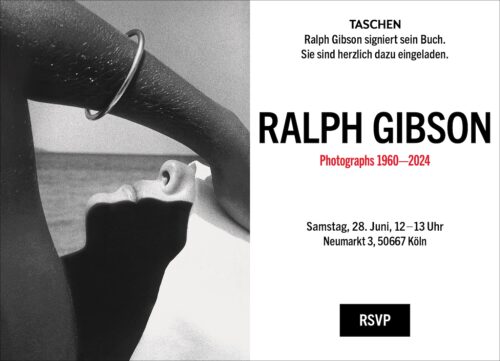 Invitation to Ralph Gibson's book signing at the TASCHEN store in Cologne