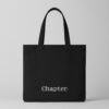 Picture of a black tote bag by Chapter The Design Journal