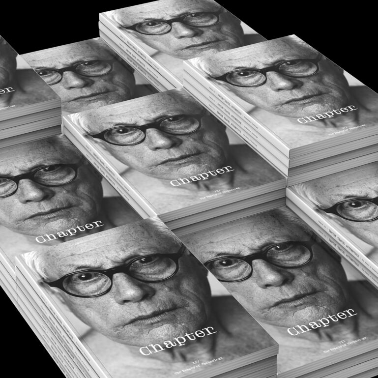 mock-up of design magazine Chapter featuring legendary designer Dieter Rams on the cover