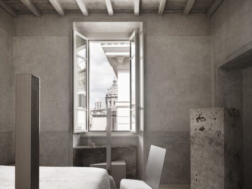 Interior of the Nomos Hotel in Rom designed by Henry Timi