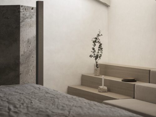 Interior of the Nomos Hotel in Rom designed by Henry Timi