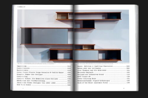 Mock up of design magazine Chapter showing an Perriand wallshelve