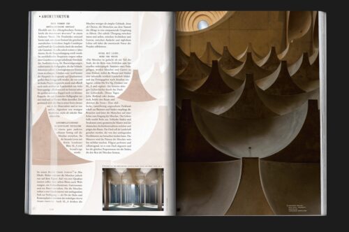 Mock up of design magazine Chapter showing feature about sacral architecture