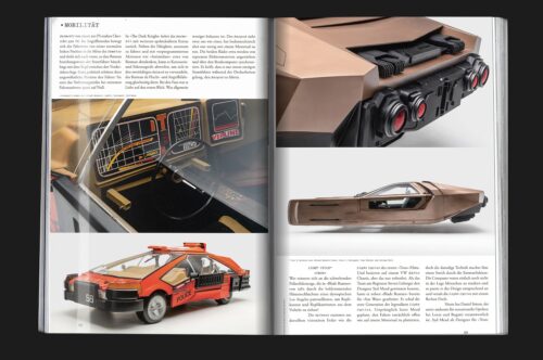 Mock up of design magazine Chapter showing sci-fi cars from movies