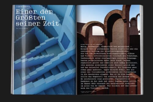 Mock-up of design magazine Chapter featuring the works of legendary spanish architect Ricardo Bofill. 