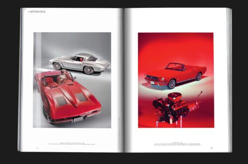Mock-up of design magazine Chapter featuring vintage race cars