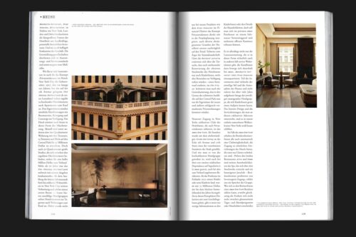 Mock up of design magazine Chapter showing feature luxury Hotel Aman in New York