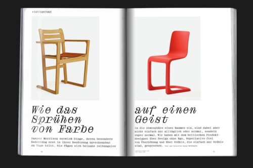 Mock up of design magazine Chapter showing feature of coverstory with Jasper Morrison