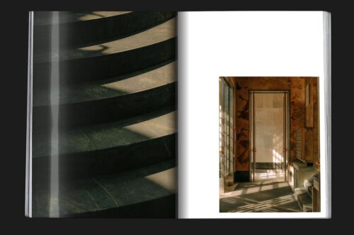 Chapter design magazine mock-up featuring photo series of interior design in Milan shot by Julius Hirtzberger