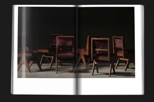 Chapter design magazine mock-up featuring images of Jeanneret chairs from the Los Angeles–based Studio Balestra showroom.