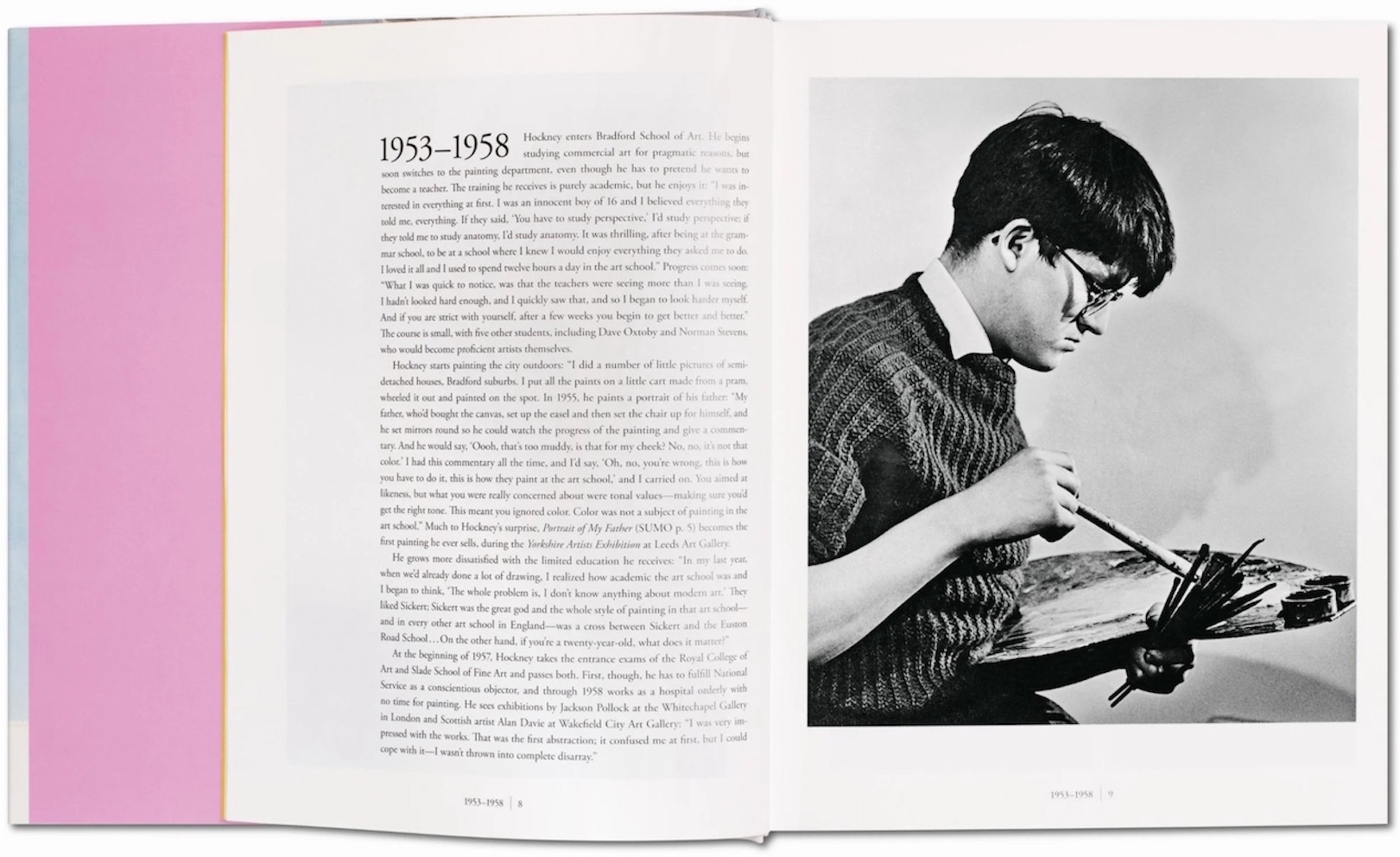 Spread of Book "David Hockney - A Bigger Book", Collector's Edition,