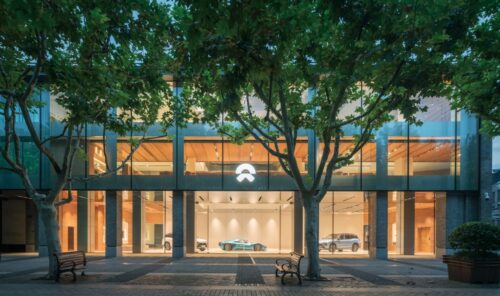Außenansicher des NIO House in West Lake, Hangzhou,China, 2018