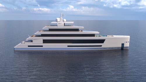 Rendering of Superyacht LAYRA by Design Studio Allstars Design