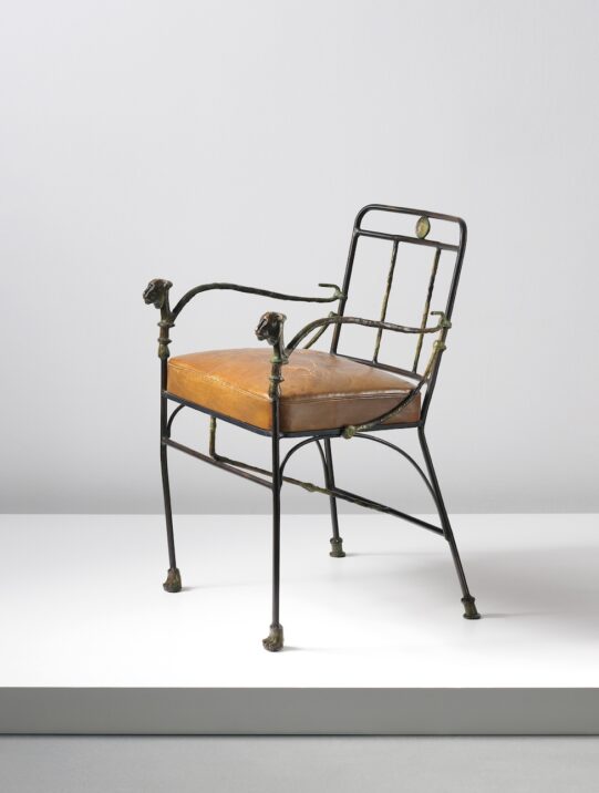 Têtes de lionnes armchair by Diego Giacometti sold by Phillips Auction