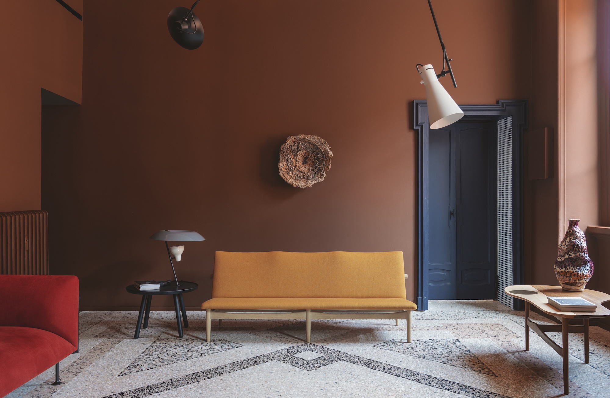 Female interior designer Elisa Ossino's Perfect Darkness, Milan Design Week, Milan, Italy, 2019 from the book Making Space published by Phaidon