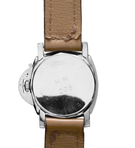 Backcase of Historic Panerai Watch luminor marina militare