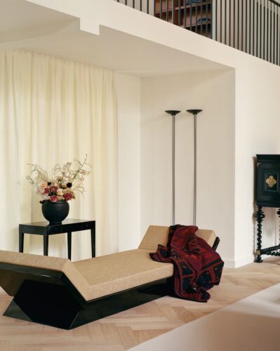 Villa N in Paris by architect and interior designer Katja Pargger with modern and contemporary artworks by Clément Borderie, Ciprian Tocu, Xolo Cuintle, Zuzanna Czebatul