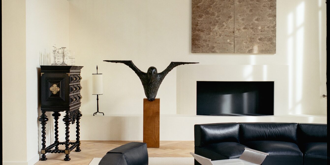 Villa N in Paris by architect and interior designer Katja Pargger with modern and contemporary artworks by Clément Borderie, Ciprian Tocu, Xolo Cuintle, Zuzanna Czebatul