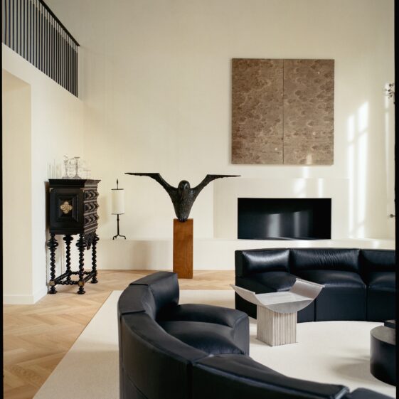 Villa N in Paris by architect and interior designer Katja Pargger with modern and contemporary artworks by Clément Borderie, Ciprian Tocu, Xolo Cuintle, Zuzanna Czebatul