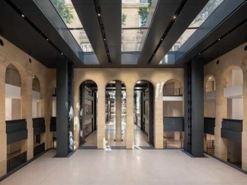 Fondation Cartier pour l’art contemporain in Jean Nouvel’s redesigned Haussmann building near the Louvre in Paris