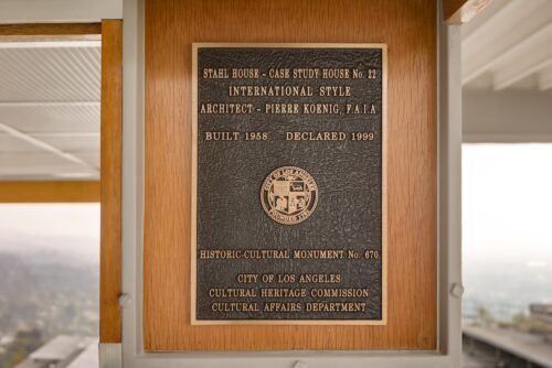 historic interior image of the Stahl House, Case Study House #22, in Los Angeles