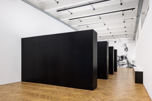 Installation view Helmut Lang. Séance de Travail 1986–2005 at MAK Vienna