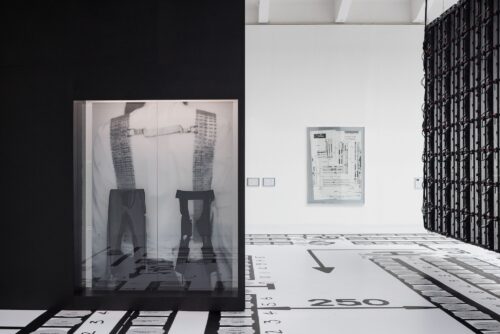 Installation view Helmut Lang. Séance de Travail 1986–2005 at MAK Vienna