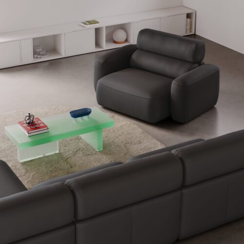 Sofa fotel by Tylko in colour anthracite cream coal