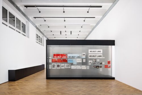 Installation view Helmut Lang. Séance de Travail 1986–2005 at MAK Vienna