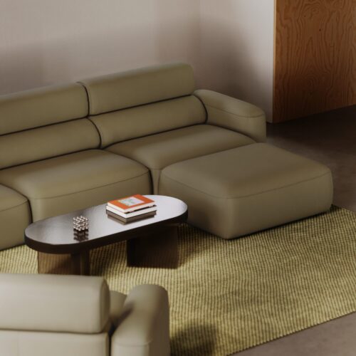 Sofa fotel by Tylko in colour oat cream coal