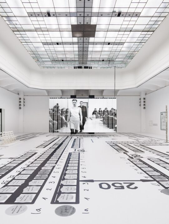 Installation view Helmut Lang. Séance de Travail 1986–2005 at MAK Vienna