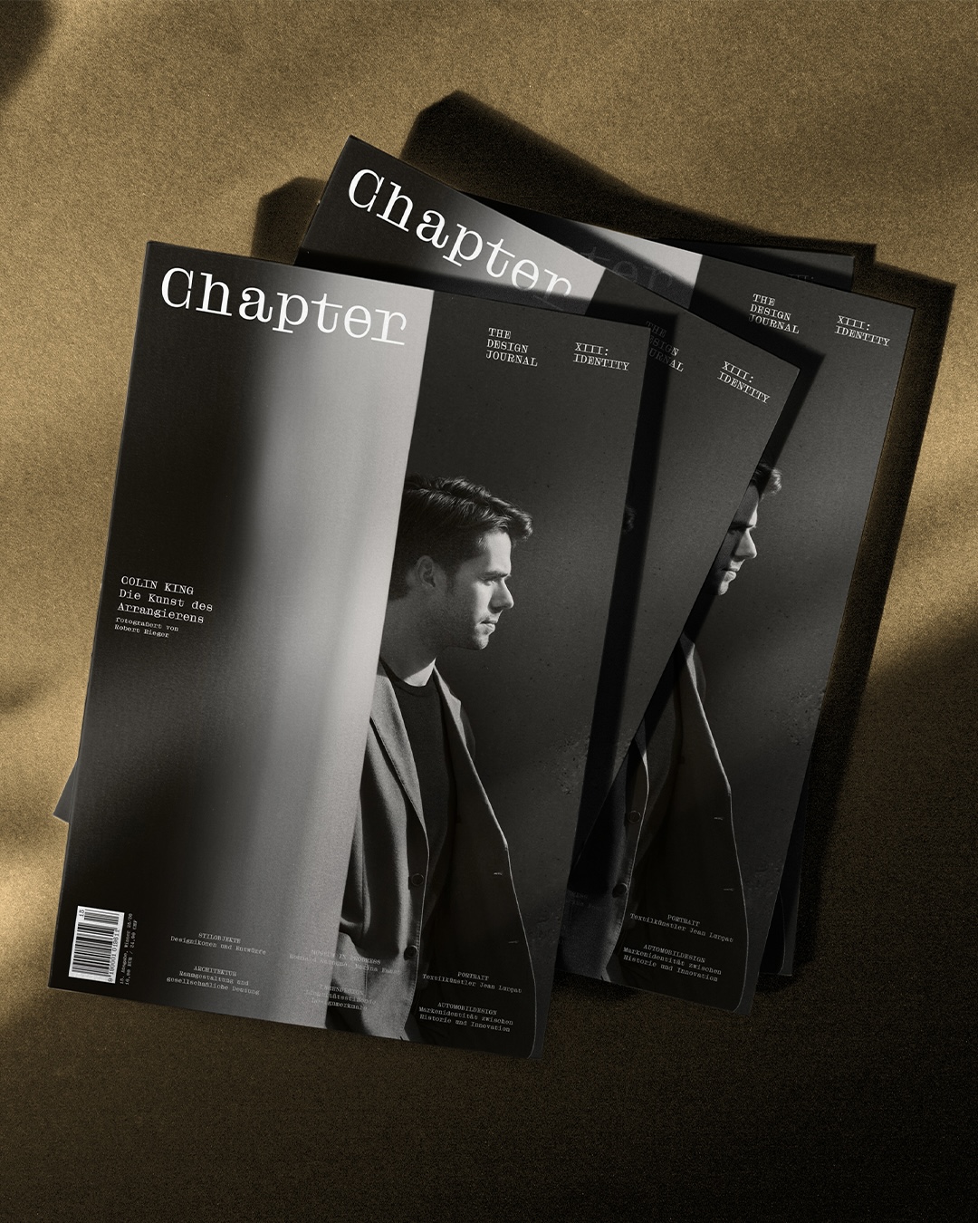 New issue of Chapter Magazine with Interior Stylist Colin King on the cover shot by Robert Rieger, Creative Direction by Dzenana Mujadzic, Editor in Chief Clemens Paul Steinmüller