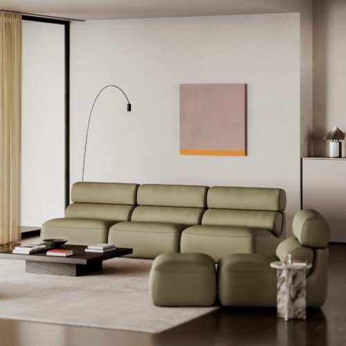 Sofa fotel by Tylko in colour oat cream coal