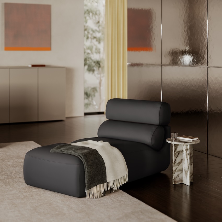 Sofa fotel by Tylko in colour anthracite cream coal