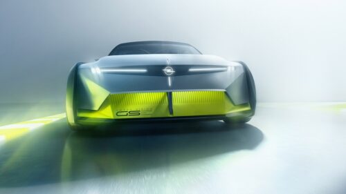 front view of Opel Corsa GSE Vision Gran Turismo design sketch