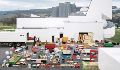 Archive image of Frank Gehry, Vitra Design Museum, Weil am Rhein, Germany from the book Vitra - The Anatomy of a Design Company with archive material published by Phaidon