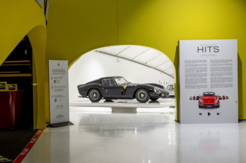 classic ferrari at exhibition »Greatest Hits« at Enzo Ferrari-Museum Modena 