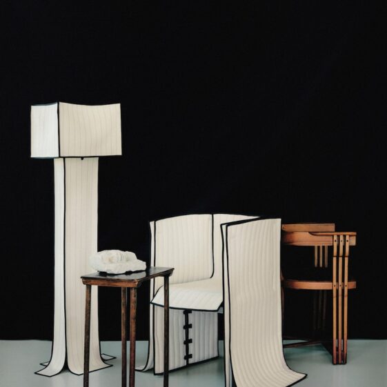 Intallation view of new copenhagen gallery Innenkreis, with exhibition titled »Raiments« by artist Laerke Ryom