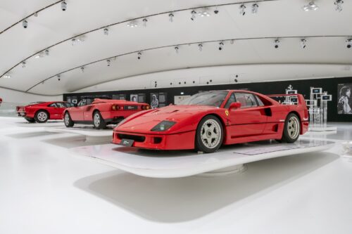 classic ferrari at exhibition »Greatest Hits« at Enzo Ferrari-Museum Modena 