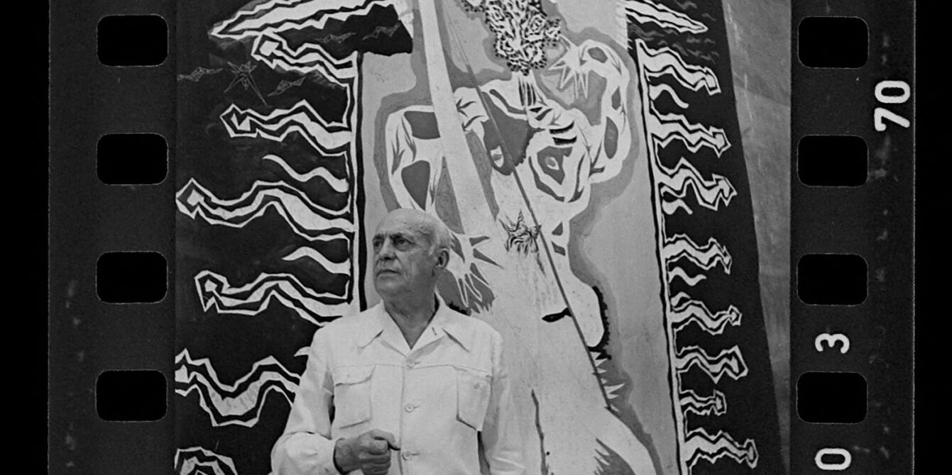 Portrait des französischen Textilkünstlers Jean Lurçat