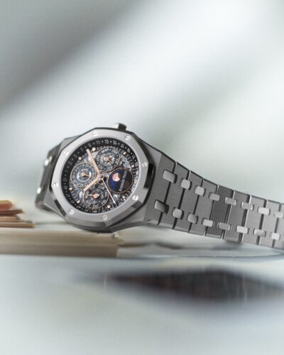 New Audemars Piguet Royal Oak Selfwinding Perpetual Calendar Openworked with the All-New Calibre, presented at Watches & Wonders 2026