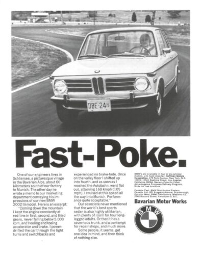 vintage ads of 50 years of bmw of north america