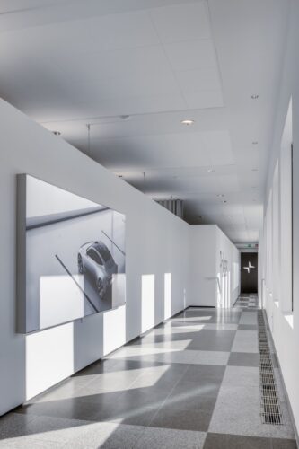 inside the polestar design center in gothenburg