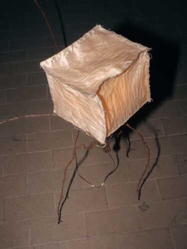 Installation of lamps from Fenna Kosfeld’s “Mother Dweller” series.