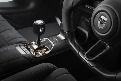 analogue shifter of McLaren McL 6GT Concept at monterey car week 2026 pebble beach 